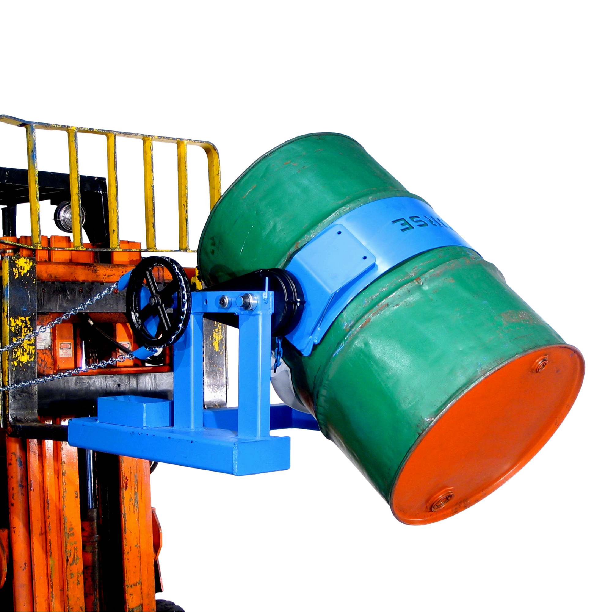 Morse Forklift Karrier 800lb. capacity, Cinch chain, Pull tilt, Requires 25in. between forks
